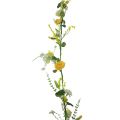 Floristik24 Konstgjorda blommor dekorativ hängare vår sommar gul vit 150cm