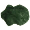 Floristik24 Dekorativ pälsmatta grön fuskpäls 55×38cm