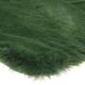 Floristik24 Dekorativ pälsmatta grön fuskpäls 55×38cm