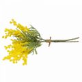 Floristik24 Konstgjord växt, silver akacia, deco mimosa gul, 39cm 3st