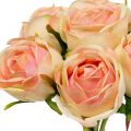 Floristik24 Konstgjorda rosor rosa konstgjorda rosor 28cm knippe 7 st