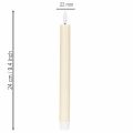 LED-konljus i vitt med varmvitt ljus, 24 cm, med timer, 2 st | Floristik24.se