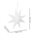 LED-hängande stjärna med timer, varmvit, utomhus, 38 cm | Floristik24.se