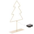 Floristik24 Julgranssilhuett med 60 varmvita lysdioder för bordsdekoration inomhus, 37 cm