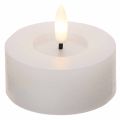 LED XL Värmeljus Vitt Äkta Vax med Timer Varmvitt 6cm 2st | Floristik24.se