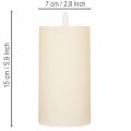 LED-blockljus av äkta vax i vitt med timerfunktion, varmvitt, 15 cm | Floristik24.se