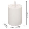 LED-blockljus, flimrande, med timer, Ø7 cm, 12 cm | Floristik24.se