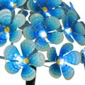 Floristik24 LED-krysantemum, lysande dekoration för trädgården, metalldekor blå L55cm Ø15cm