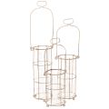 Floristik24 Trädgårdslykta, metallvindlampa Ø8,5 cm H23/18,5/14,5 cm 3-delat set