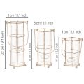 Trädgårdslykta, metallvindlampa Ø8,5 cm H23/18,5/14,5 cm 3-delat set | Floristik24.se