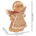 Konstgjord pepparkaksgubbe dekorationsfigur, 8 cm, 3 stycken | Floristik24.se