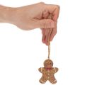 Dekorativa hängande ornament, konstgjorda pepparkaksfigurer, 7 cm, 3 stycken | Floristik24.se