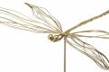 Floristik24 Dragonfly metall dekorativ blomplugg sommar guld B28cm 2st