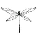 Floristik24 Dragonfly metall figur blomplugg B28cm 2st