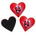 Floristik24 Magnet hjärta emoticon röd 4cm 6st