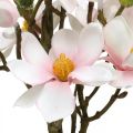 Floristik24 Konstgjorda magnoliakrenar Rosa konstgjorda blommor H40cm 4st i knippe