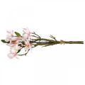 Floristik24 Konstgjorda magnoliakrenar Rosa konstgjorda blommor H40cm 4st i knippe