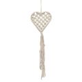 Floristik24 Makrame dekorativt hänge dekorativt hängare hjärta 17×65cm
