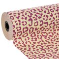 Floristik24 Manschettpapper, leopardmönster, lila, 25 cm, 100 m