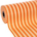 Floristik24 Manschettpappersrulle, orange randig, 25 cm x 100 m