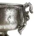 Floristik24 Antik metallbägare i silver Ø18cm H30cm