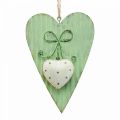 Floristik24 Metallhjärta, dekorativt hjärta för upphängning, hjärtdekoration H14,5cm 2st