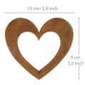 Floristik24 Hjärta rost trädgårdsdekoration metall hjärta 10cm 12st