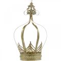 Floristik24 Dekorativ krona för upphängning, plantering, metalldekoration, Advent Golden, antik look Ø19,5cm H35cm
