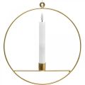 Floristik24 Ljusstake för upphängning av guldring dekorativ ring Ø25cm 3st