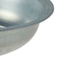 Metallskål använd look skål silver metall Ø36cm H9,5cm | Floristik24.se