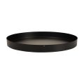 Metallbricka rund ljusbricka svart Ø20cm H2,5cm 2st | Floristik24.se
