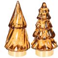 Floristik24 LED-julgransdekoration i glas för inomhusbruk, batteridriven, 13 cm, 2 stycken