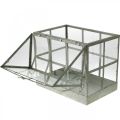 Floristik24 Mini Greenhouse Litet Dekorativt Glashus Metall Glas H51cm