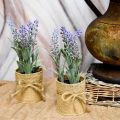 Floristik24 Mini lavendel i kruka konstgjorda växter Konstgjord lavendel dekoration