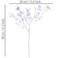 Konstgjord blommande gren med skimrande blommor, 80 cm | Floristik24.se