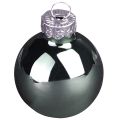 Mini julkulor glasgrön pärlemor grå Ø3cm 22 st | Floristik24.se