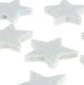 Floristik24 Mini glitter stjärna 2,5 cm vit 48st