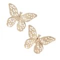 Floristik24 Mini fjärilar metall scatter dekoration gyllene 3cm 50st