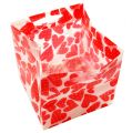 Floristik24 Mini väskor plast röd 6,5 cm x 6,5 cm 12 st