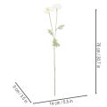 Konstgjord vallmo, vit, lång stjälk, 78 cm, 3 stycken | Floristik24.se