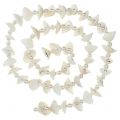 Floristik24 Skal krans med pärlor vit 100 cm