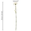 Konstgjord nejlikblomma med stjälk för buketter och kransar, 56 cm, 8 stycken | Floristik24.se