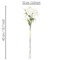 Konstgjord nejlikbukett, vita konstgjorda blommor, dekoration, 4 knippen | Floristik24.se