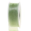 Floristik24 Organzaband grönt presentband kantband limegrönt 40mm 50m