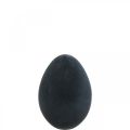 Påskägg dekoration ägg svart plast flockade 20cm