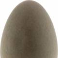 Floristik24 Påskägg 40cm grått dekorativt ägg flockat Stor påskdekoration