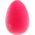 Floristik24 Påskägg rosa H40cm dekorativt ägg Flockad dekoration påsk