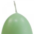 Floristik24 Påskljus äggform, äggljus påskgrönt Ø4,5cm H6cm 6st