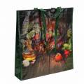 Floristik24 Shoppingpåse med handtag Grönsaker plast 38 × 10 × 39cm