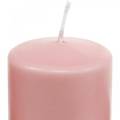 Floristik24 PURE pelarljus 130/60 dekorativt ljus rosa naturligt vax